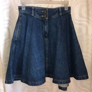 maje Denim Circle Skirt